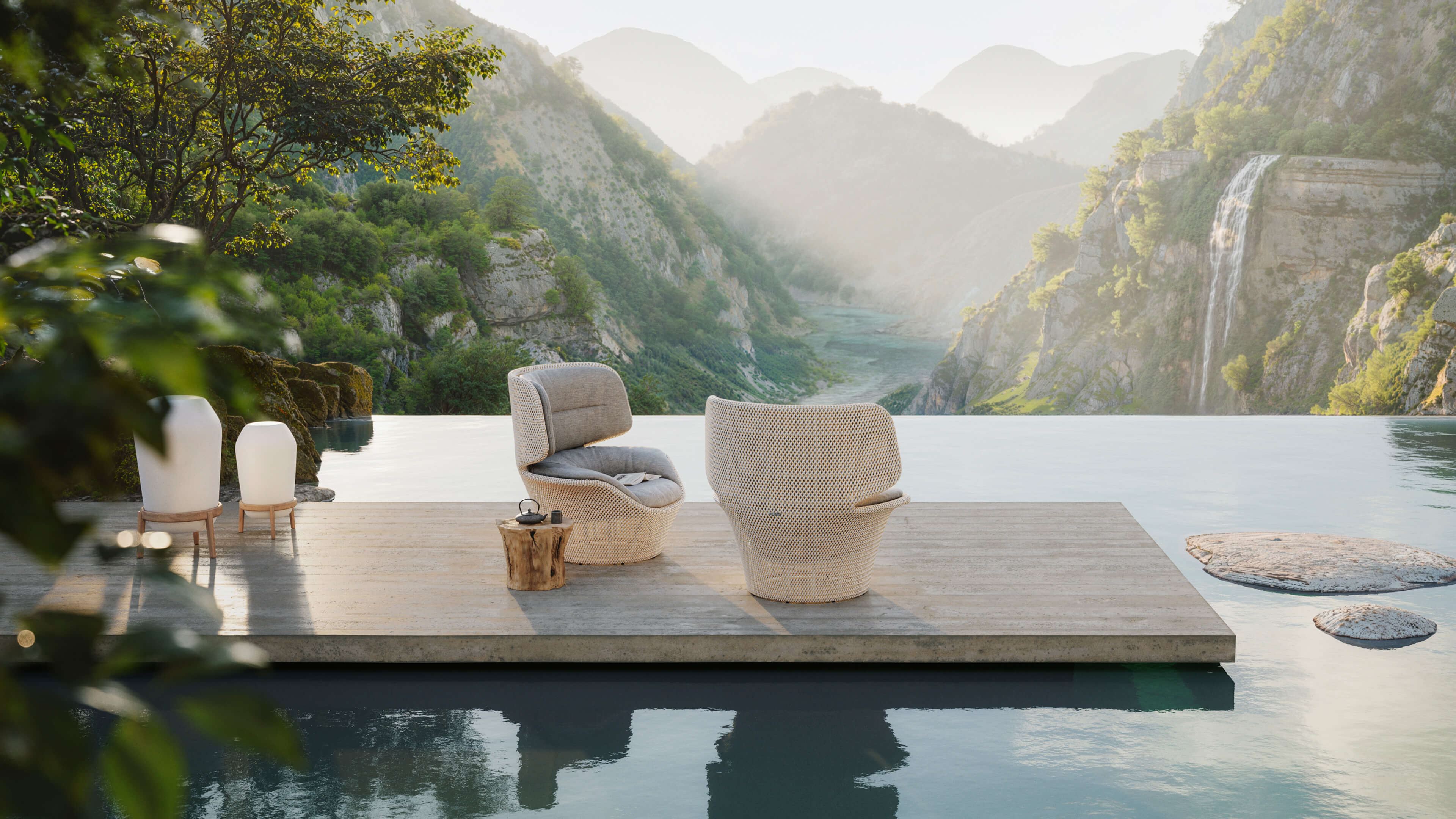 SEASHELL GRAND Lounge Chair Collection | Luxury Patio Furniture