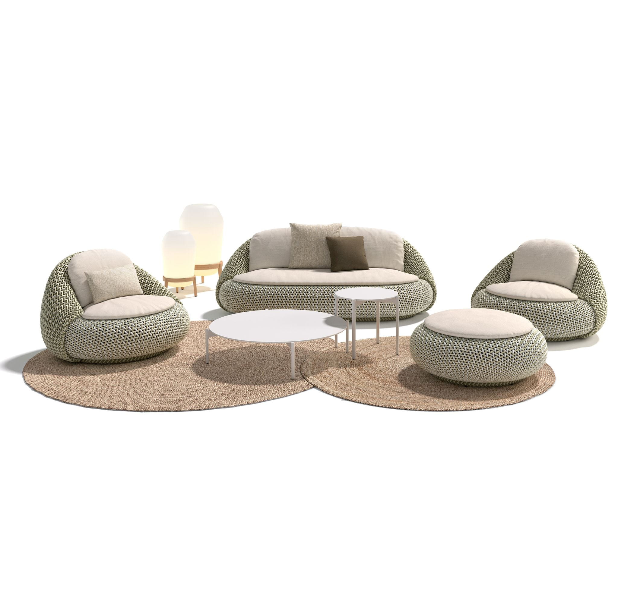 Atolo Bench ATOLO Luxury Outdoor Sofa Footstool | Woven Outdoor Furniture | DEDON