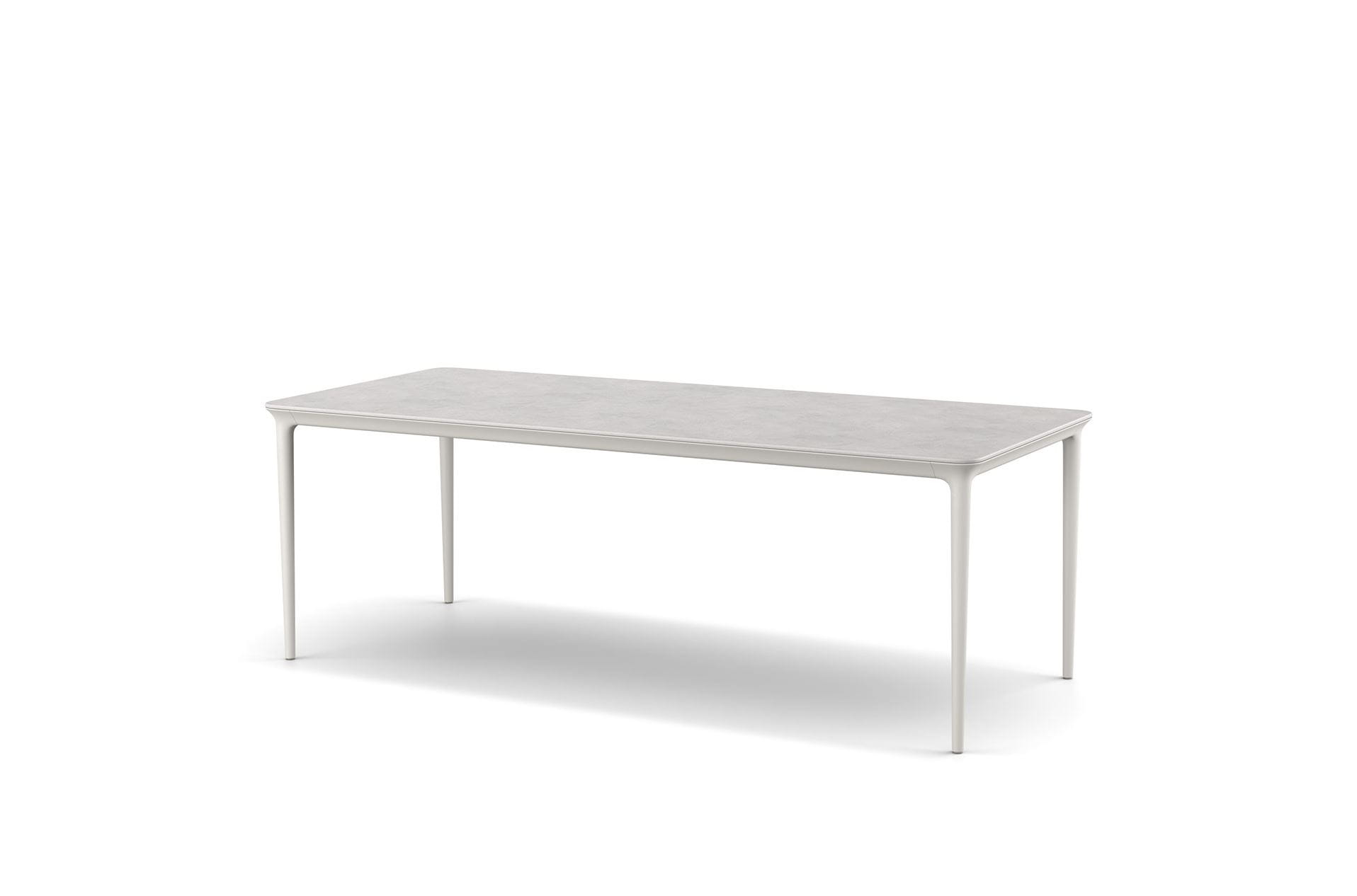 DEDON BELLMONDE Dining Table mineral composite gray 95 x 220
