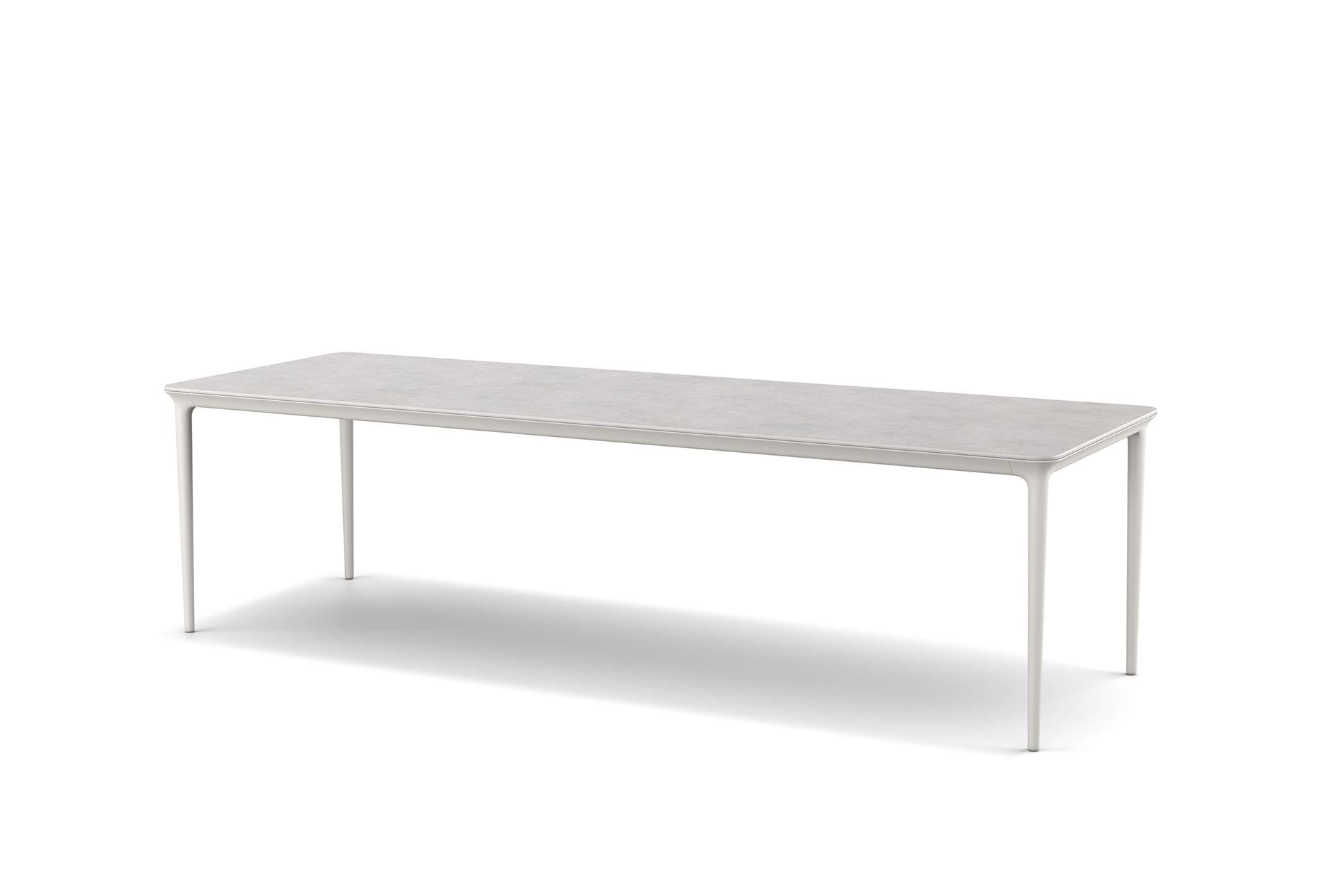 DEDON BELLMONDE Dining Table mineral composite gray 95 x 280