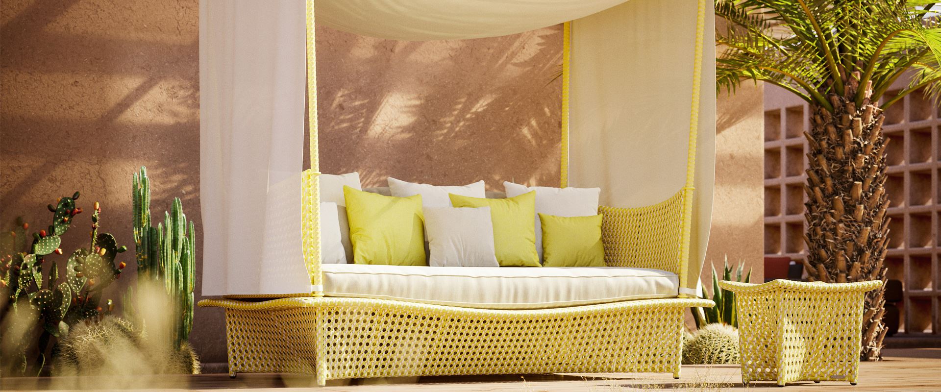 DEDON DAYDREAM Daybed citrine in Mysterious Desert