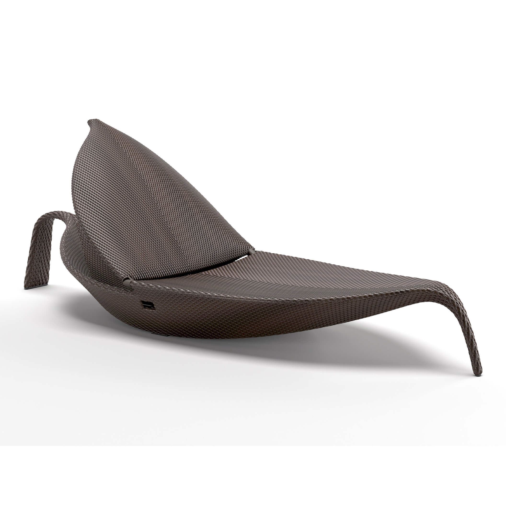 DEDON LEAF Beach chair with gas spring