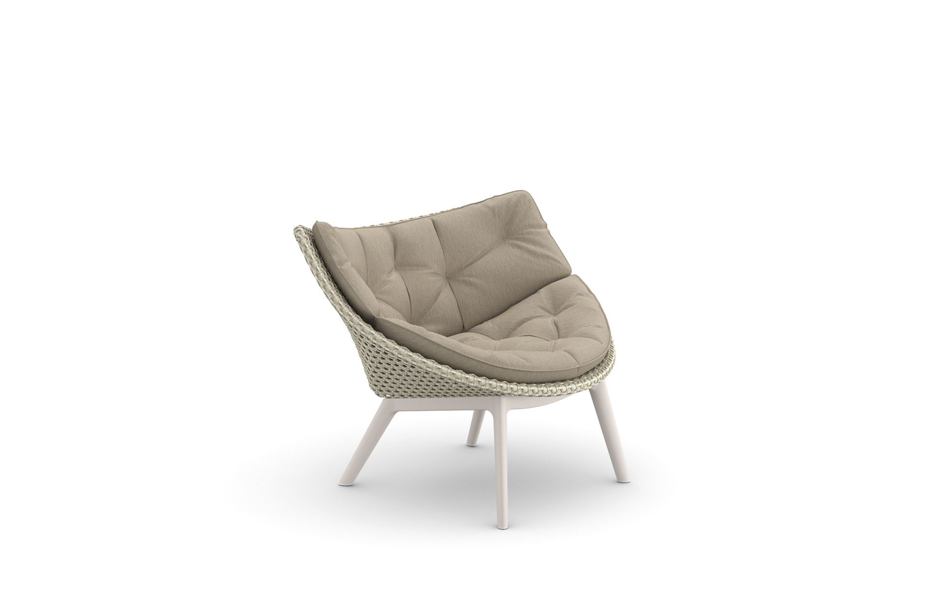 DEDON MBRACE ALU Lounge chair sea salt lipari