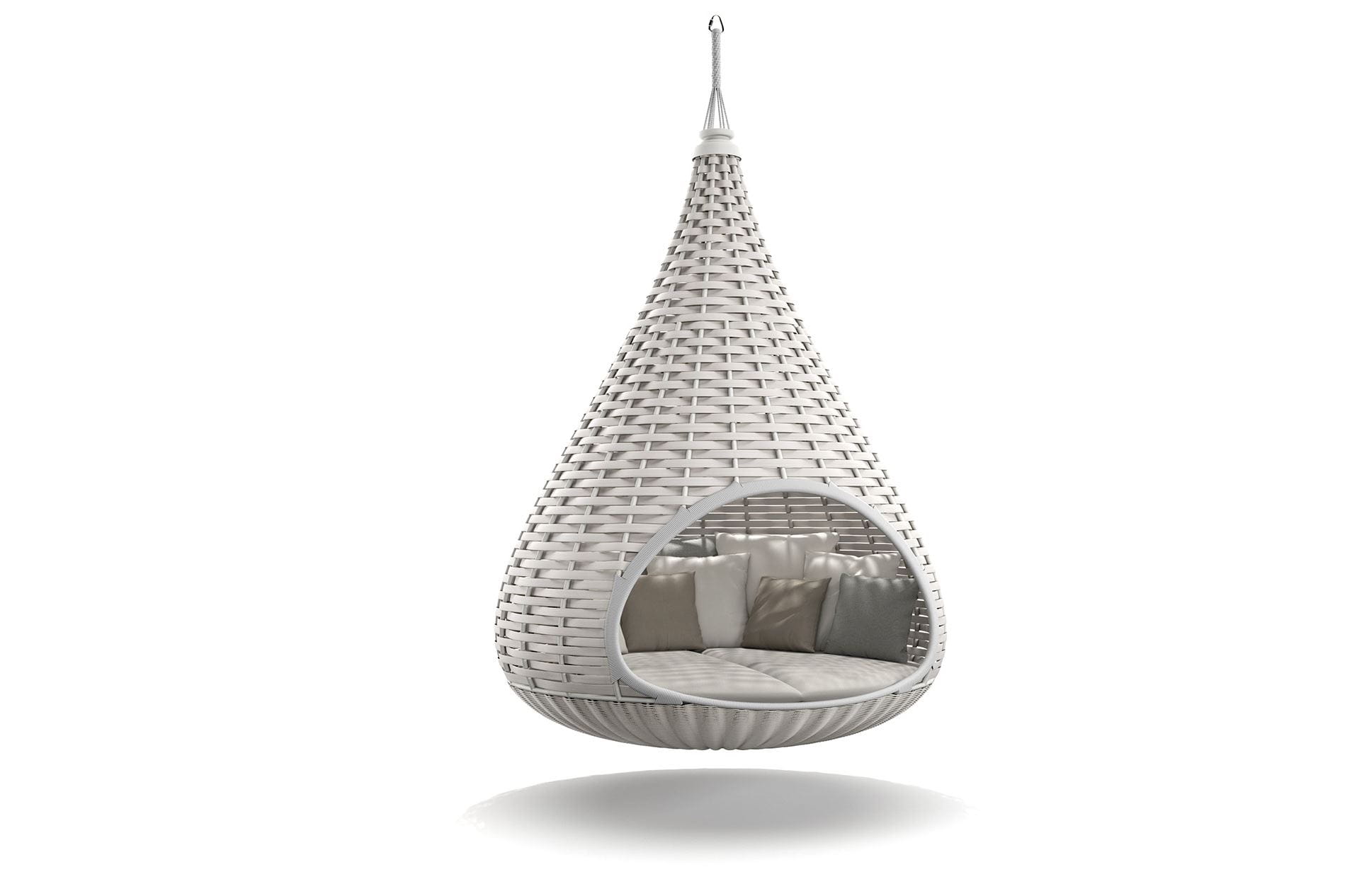DEDON NESTREST Hanging Lounger chalk by Daniel Pouzet & Fred Frety