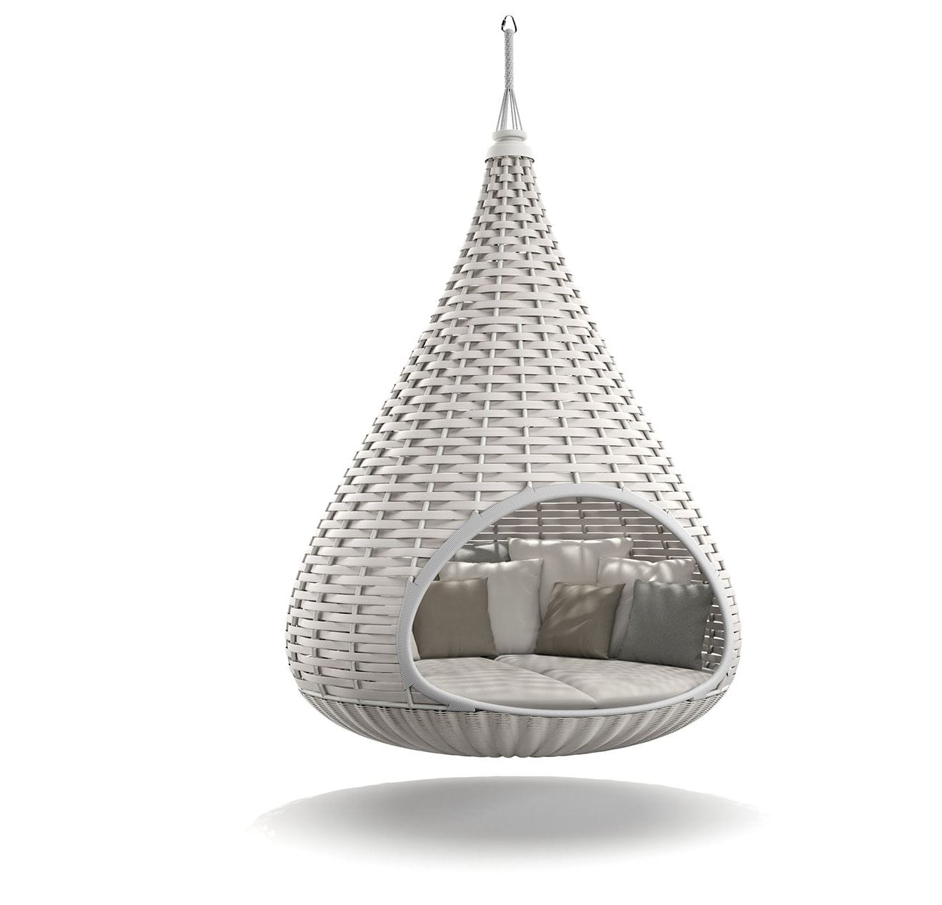 DEDON NESTREST Hanging Lounger chalk by Daniel Pouzet & Fred Frety
