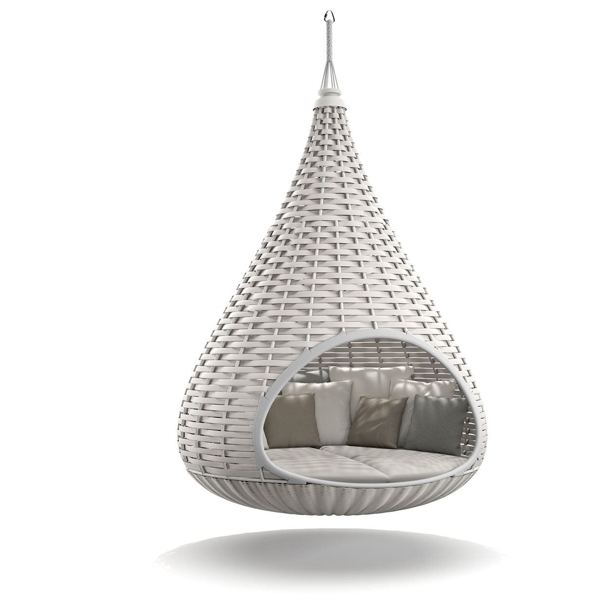 DEDON NESTREST Hanging Lounger chalk by Daniel Pouzet & Fred Frety