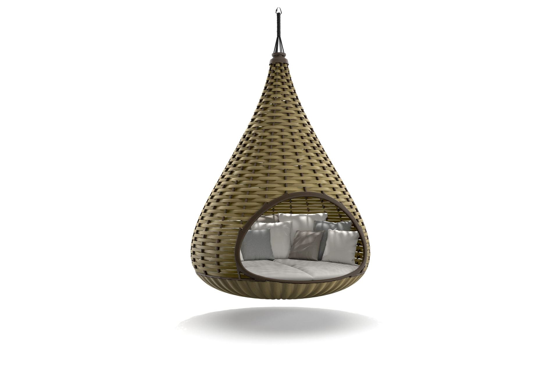 DEDON NESTREST Hanging Lounger olive by Daniel Pouzet & Fred Frety