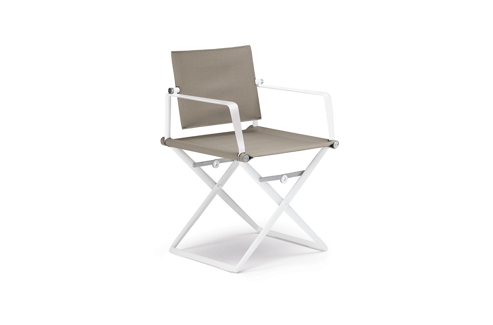 DEDON SeaX armchair white sail taupe white