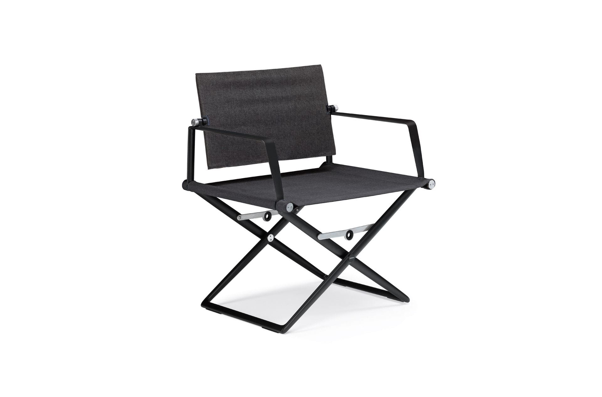 Dedon Seax lounge chair black sail shade