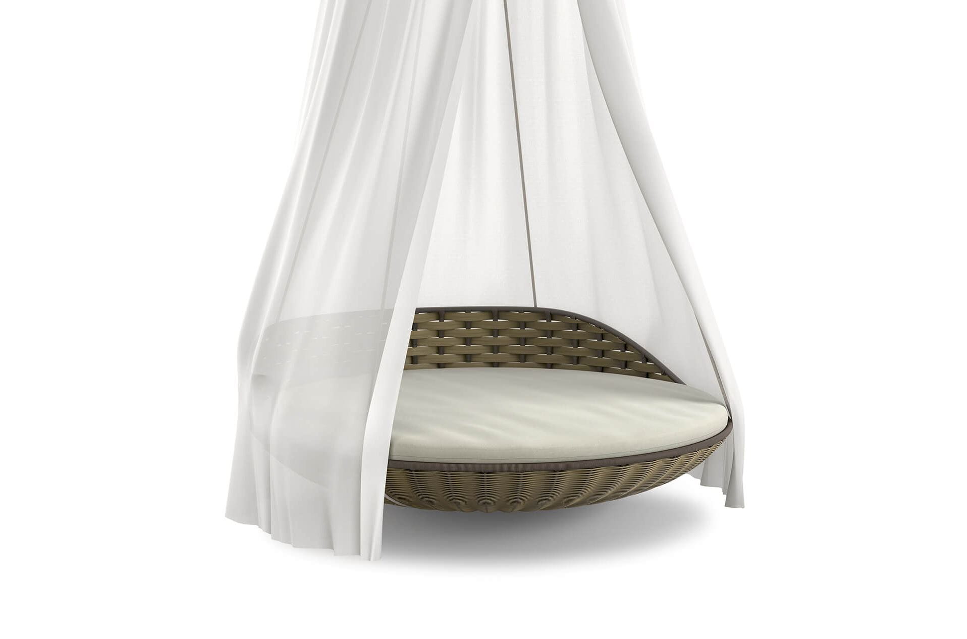 DEDON SWINGREST Canopy for hanging lounger olive by Daniel Pouzet